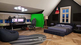 Eden rubs his big cock against ravens big butt