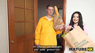 Naughty Russian MILF Sherri and her neighbors get naughty in a steamy threesome