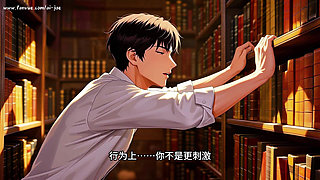 Glasses Beautiful Woman, the Private Study Session in the Library.super Temptation. Ai Generated