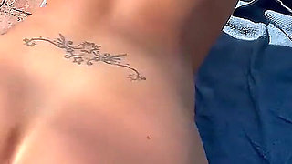 My Wife Gives Me a Blowjob in the Yard and I Cum Inside Her Pussy.