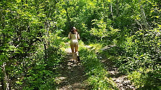 I went for a walk without panties, daring to undress and run naked. It was exhilarating and risky!