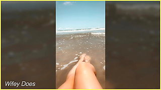 Wifey films herself nude at the beach