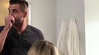 Busty blonde babe fucked hardcore anal