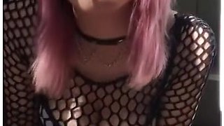 Goth Smoker With Cute Feet