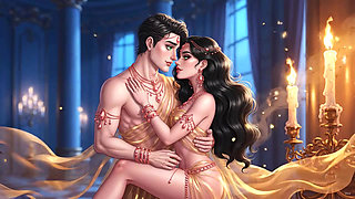 Extreme Close-Up Desi Kissing - Gold Jewelry Mein Sexy Indian Girl Aur Handsome Boy Ki Full Romantic Night