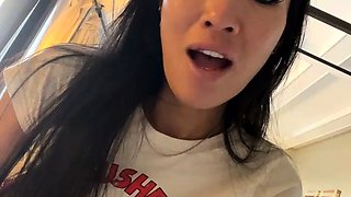 Stacked brunette goes solo toys and masturbation