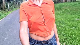 Erect Nipples Flashing Tits