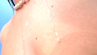Mexicana blowjob with her big boobs