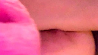 Sexy blonde chick solo masturbation with dildo