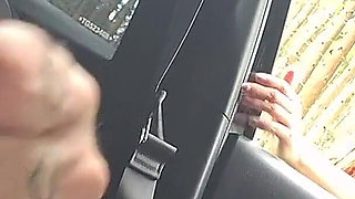 Flash Cock to a Girl in the Car!