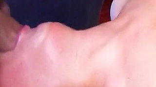 Sexy blonde teen Nicole fucked hard in threesome at party