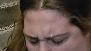 Phat Booty White Girl Gets Plowed and Swallows Her Step Brothers Cum