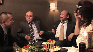 Rui Yazawa Takes Three Hard Cocks in a Club
