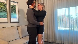 Lora Cross Gives Sloppy Head While He's Tied Up