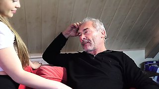 Old Young Porn Little Girl Fucked Bald Grandpa in pussy