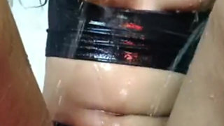 While taking bath, I felt like fingering my pussy