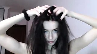 Hottest brunette solo webcam masturbation 2