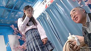 Japanese Cute School Girl Nailed By Old - Straight
