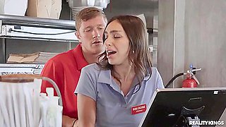 Hot Waitress Not Wearing Any Panties On Work