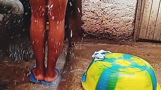 Bathing My Pregnant GF Outdoor, Dirty Environment Vibes