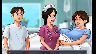 Summertime saga: guy can't get his dick hard for semen examination ep 161