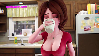 Aunt Cass Morning Milking In The Kitchen - Uncensored