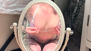 Small tit girl Georgia Jones masturbating in panties