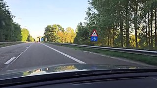 Hot Blonde Wife Dogging in Car on Last Day of Summer 2024 - Public Sex & Sloppy Blowjob