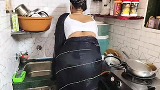 Hot Indian Stepsister Fucks Me in the Kitchen After Dad Leaves - Sagita Sharm