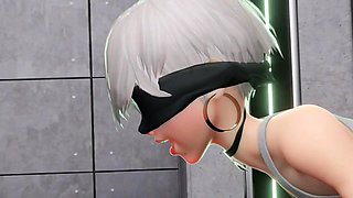 Hot 3D redhead licking a pussy while getting fucked