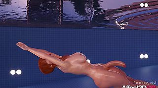 Personal futa trainer fucking her big tits client in a 3D animation