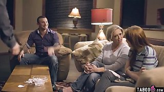 Hot StepMom Dee Williams Joins Group Sex With Teens - Blonde & Redhead Foursome Taboo Fun