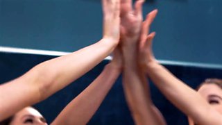 Girlsway - kinky cougar & her teenie tag squad the lesbian interchange student they host