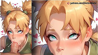 Temari From Naruto Shows Off Her Deep Blowjob Technique! With Car Toon