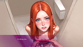 Horny wife fucked by a stranger in a public toilet and cheated on by her husband - 3D hentai animated porn - Mila AI