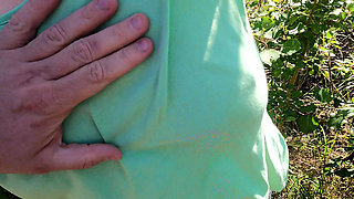Boobs Clapping on the Meadow