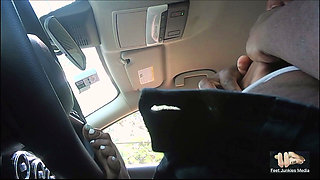 Car Session with Nina's Hood Hot Smelly Size 10 Soles Worship Footjob