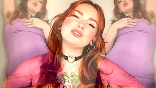 Petite amateur redheaded teen pisses and sucks cock