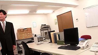 Japanese Secretary Suck old Boss Cock