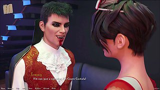 Interactive erotic story featuring a hot blonde with big tits in 3D