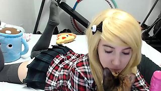 Amateur Blonde Teen Plays Solo with Toy Webcam Porn