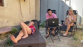 Cuckold Fantasy: Girlfriend Watches Her BF Fuck Her Sister and Best Friends Join In