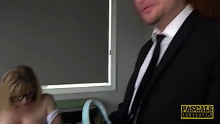 Pascalssubsluts - Sara Jay slammed hard and fed with sperm