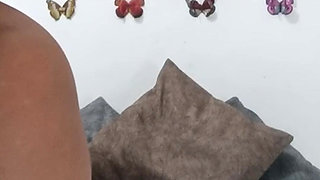 Mature girl dressed as a schoolgirl drills her wet pussy with a dildo