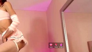 Amateur striptease and Solo masturbation