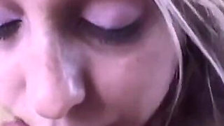 90s Cute Bimbo Gives Insane BJ Swallows