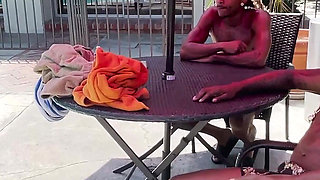 Sexy Swinger Ireland Rose Gets Picked up at the Pool & Fucked by Two Black Cocks