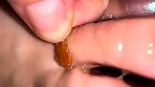 Tiny man punished and humiliated by giantess foot mistress