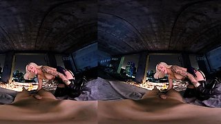 Blonde With Natural Big Boobs Loves Putting A Toy In Her