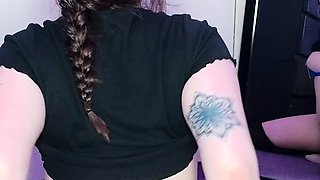 Lovely Amateur teen brunette masturbating outdoor
